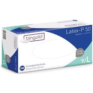handschoenen uit latex, wit, doos van 100 stuks, large