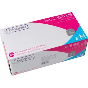 Handschoenen uit nitril, medium, blauw, doos van 200 stuks