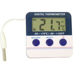 Koch Digitale thermometer van kunststof, wit, 6 x 6,2 cm
