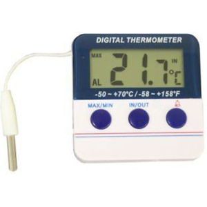 Koch digitale thermometer, plastic, wit, 6 x 6,2 cm