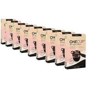 9 x finum 60 ONECUP Koffiefilters (9 dozen met 60 papieren filters in de verkoopbak) - koffiefilter voor gebruik met aparte houder