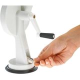 Westmark Bonensnijder met 2 Snijopeningen en Zuigna - Roestvrij Staal/Kunststo - Wit/Antracie