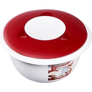 Westmark Mengkom met tweedelige deksel, 2,5 l, met schenktuit, kunststof, wit/rood, 3153227R