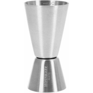 Westmark Maatbeker/Barmaatje, Jigger voor Cocktails - 2 Maateenheden: 2/4 cl - RVS