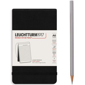 Leuchtturm1917 A6 Pocket Notitieblok Lined Black