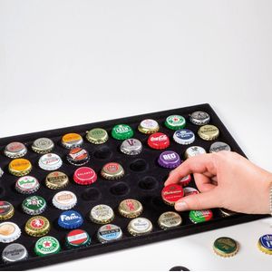 OLYCRAFT Fluwelen pin vitrine kast broche collectie vitrine met doorzichtig venster fluwelen badges display box met houten beugel en ijzeren sluitingen voor verzamelspelden en medailles - 15,2 x 20,2