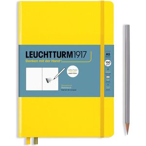 LEUCHTTURM1917 362364 schetsboek, medium (A5), hardcover, 112 pagina's, 150 g/m², citroen