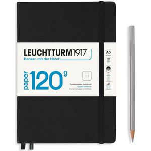 Leuchtturm1917 notitieboek - 120 grams - medium A5 notitieboek – dotted - zwart