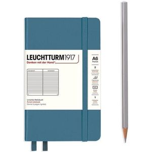 Leuchtturm notitieboek pocket 9x15cm lijn stone blue A6 formaat - Notebook - 4004117610738