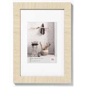 walther design fotolijst crème wit 15 x 20 cm met passe-partout, Home houten lijst HO520W