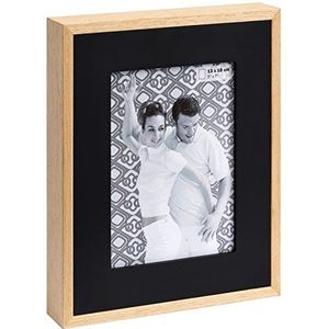 walther design fotolijst zwart 10 x 15 cm houten portretlijst met houten passe-partout, Dubbel YP015B