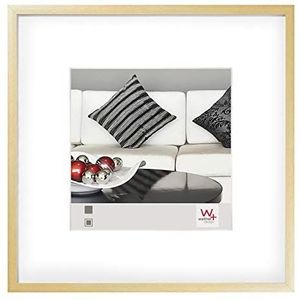 walther design fotolijst goud 40 x 40 cm aluminium met passe-partout, stoel aluminium frame AJ440G