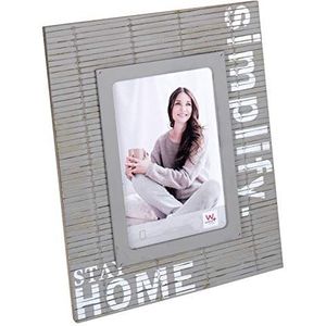 walther design fotolijst grijs 10 x 15 cm houten portretlijst met decoratie belettering Simplify YS015D