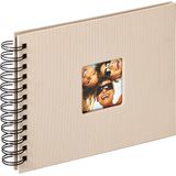 walther design fotoalbum zand 23 x 17 cm spiraalalbum met omslaguitsparing, Fun SA-109-C