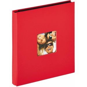 walther design fotoalbum rood 400 foto's 10x15 cm Insteekalbum met omslaguitsparing, Fun EA-110-R