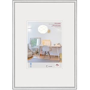 walther + design Lifestyle Plastic Fotolijst Art Glas, zilver, 18 x 24 cm - KVX342S