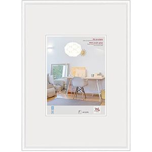 walther + design Lifestyle Plastic Picture Frame Art Glas, Wit, Poster Formaat - KVX691W