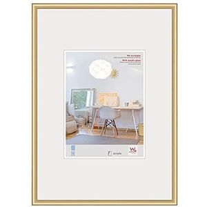walther + design Lifestyle Plastic Picture Frame Art Glas, goud, posterformaat - KVX691G