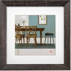 walther design Fotolijst donkergrijs 20x20 cm met passe-partout, houten lijst Fiorito EF220D