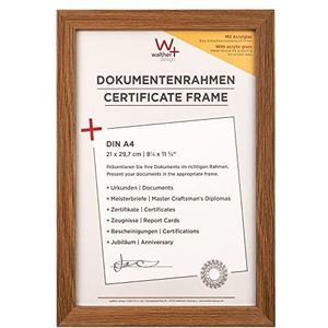 walther + design Fiorito Houten Fotolijst Art Glas, 21x29,7 cm, Donker Eiken - EFX130P