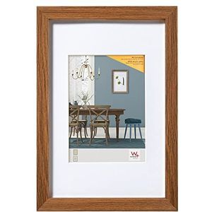 Walther Design Fiorito Efx050P Houten Fotolijst, Donker Eiken, 40 X 50 Cm, Met Kunstglas En Passe-Partout