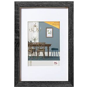 walther + design Fiorito Houten Fotolijst Art Glas, 40x60 cm, donkergrijs - grijs EFX460D