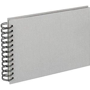 walther design fotoalbum grijs 23 x 17 cm spiraalalbum linnen, doek SA-509-D