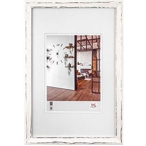 walther + design Metropolis houten fotolijst, wit-zilver, 7 x 10 cm - IW015W