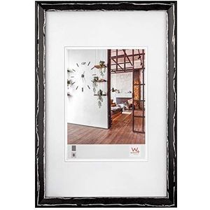 walther + design Metropolis houten fotolijst, zwart-zilver, 7 x 10 cm - IW015B