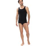 Mey - Dry Cotton - Heren Singlet - Zwart - Katoen/Polyamide/Elastaan
