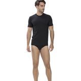 Mey - 46003 - Shirt - Zwart - Katoen en Polyester-Coolmax, Ademend, Vochtregulerend