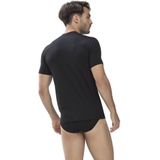 Mey - 46003 - Shirt - Zwart - Katoen en Polyester-Coolmax, Ademend, Vochtregulerend