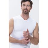 Mey - Shirt V-Hals - Mouwloos - Wit - Katoen/Polyester-Coolmax