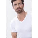 Mey Shirt V-Hals Korte Mouw Software Heren 42507 - Wit
