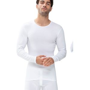 Mey Casual Cotton long sleeved shirt (1-pack) - heren T-shirt O-hals lange mouw - wit