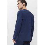 Mey - Pyjamashirt - Donkerblauw - Korte Mouw - V-hals