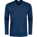 Mey - Melton - Pyjamashirt - Donkerblauw - 100% Katoen, Lange Mouwen