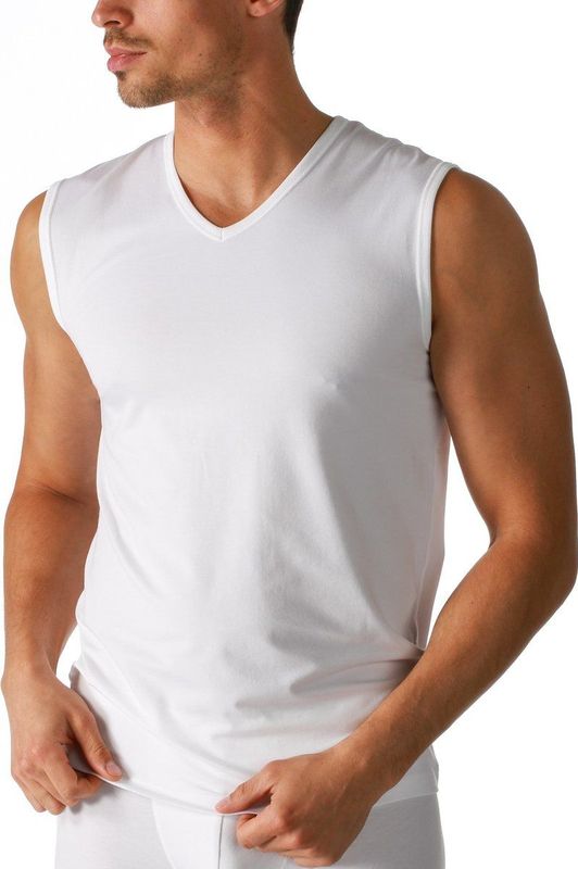 Mey - Dry Cotton - Singlet - Wit - V-hals