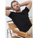 Mey - Hybride T-Shirt - V-Hals - Korte Mouw - Zwart - Katoen/Polyester