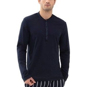 Mey Henley Shirt Lange Mouw Aarhus Heren - Indigo Katoen