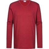 Mey Shirt Lange Mouw Solid Night Heren 30125 827 terra red