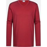 Mey Shirt Lange Mouw Solid Night Heren 30125 827 terra red