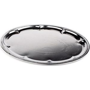 APS 391 sets van 48 metalen party-trays met rolrand en decoratief oppervlak, 46 x 34 cm, ovaal