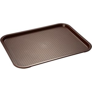APS Fast Food dienblad, breukvast en vaatwasmachinebestendig dienblad, Made in Germany, 41 x 30,5 cm, hoogte 2 cm, bruin