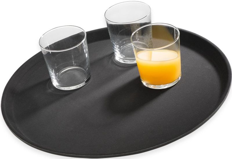 APS GERMANY Tablett Gastro, Ø27,5 cm, H: 2 cm, schwarz