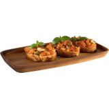 APS - Serveerschaal - Bruin - Geolied Acaciahout - 15 x 30 cm - 2 cm Hoogte