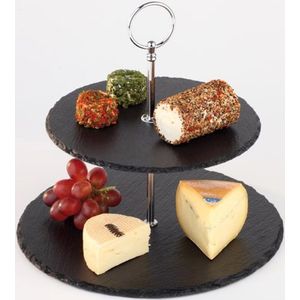APS Etagere "2-stufige Etagere", Naturschiefer, 2-stufig
