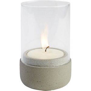 APS lantaarn ""Element"", waxinelichtje, verlichting, lantaarn van grijs beton, onderzijde beschermt meubel, Ø 7,5 cm, 13 cm hoogte