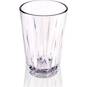 APS Crystal 10503 drinkbeker, hoogwaardig Tritan kunststof drinkglas met 0,2 liter, BPA-vrij, stapelbaar, onbreekbaar herbruikbaar glas, herbruikbaar en vaatwasmachinebestendig, 200 ml, kristalhelder