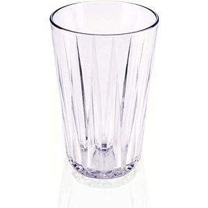 APS 10504 Drinkbeker -Crystal - hoogwaardig Tritan kunststof drinkglas met 0,4 liter, BPA-vrij, stapelbaar, breukvast, herbruikbaar en vaatwasmachinebestendig, 400 ml, kristalhelder